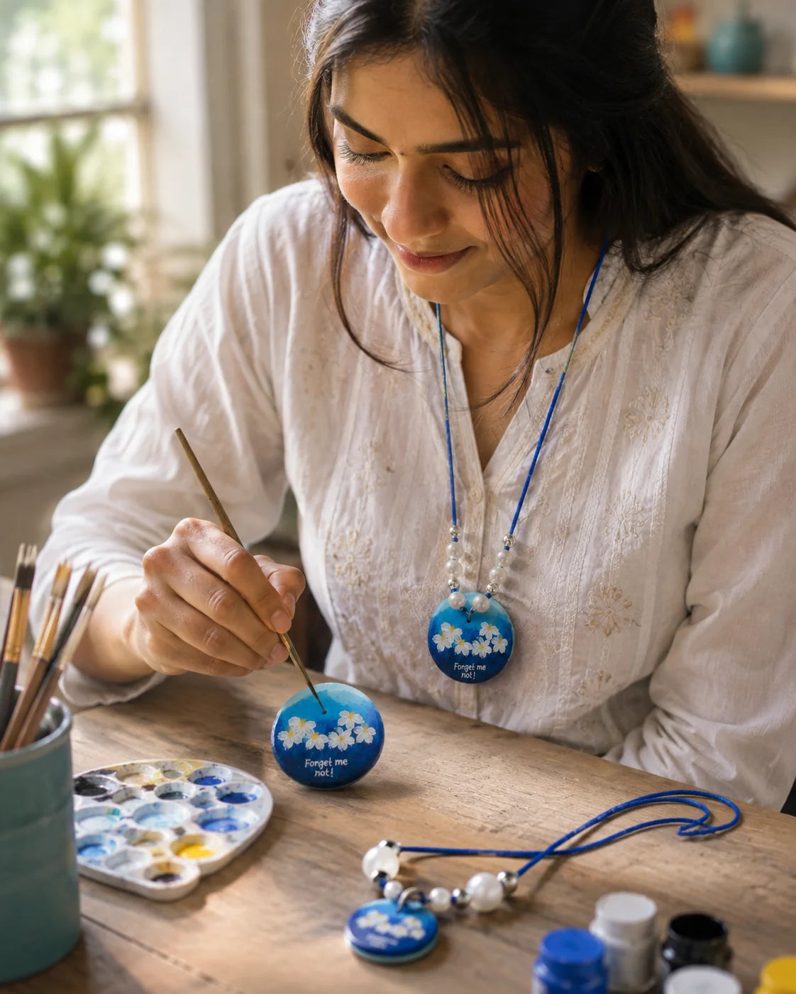 Printed Jewelry Set – Forget Me Not Bloom