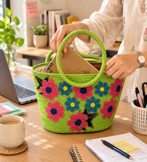 Hand Stitch Ladies Hand Bag – Blooming Happiness