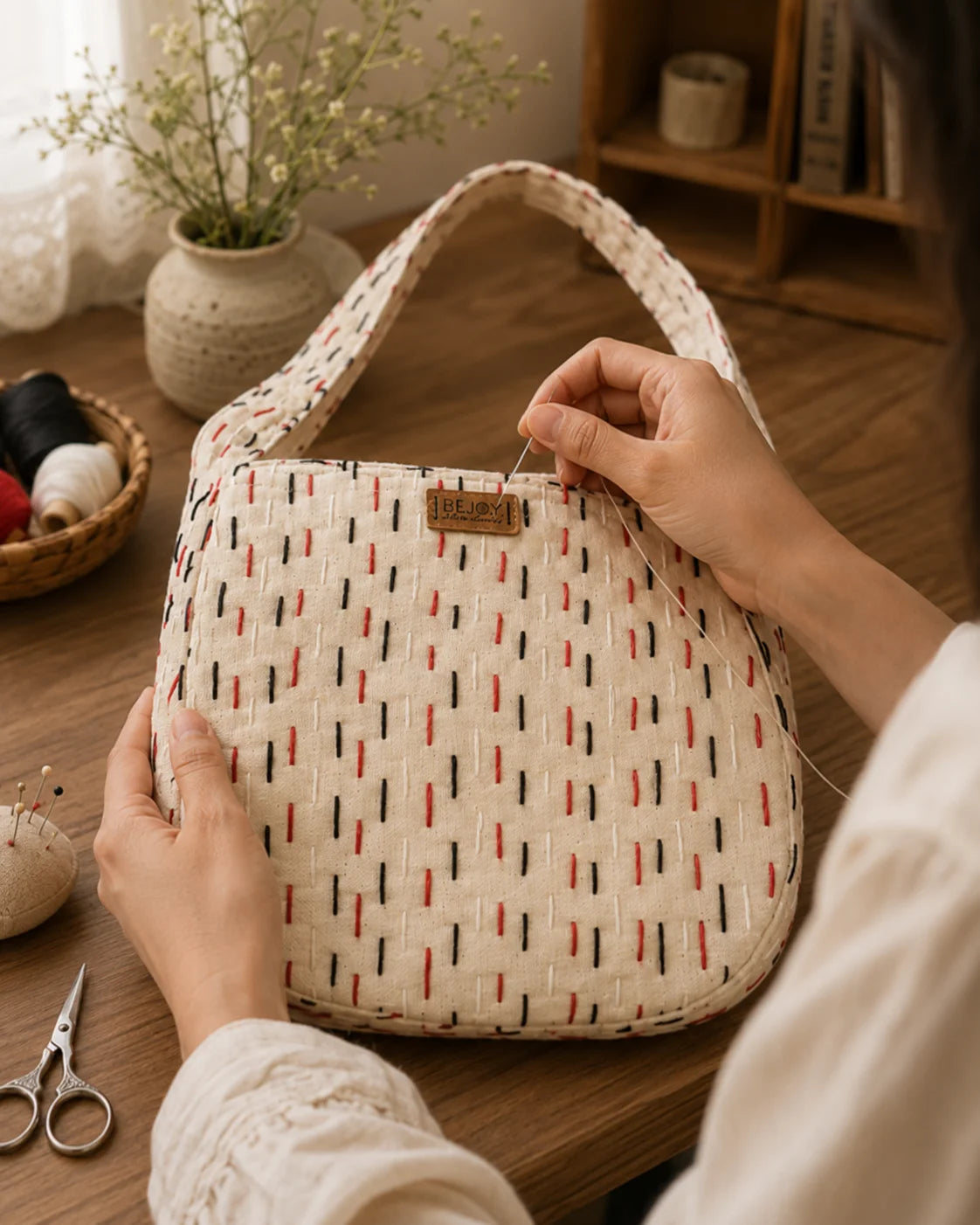 Hand Stitch Ladies Side Bag – Simple Joy