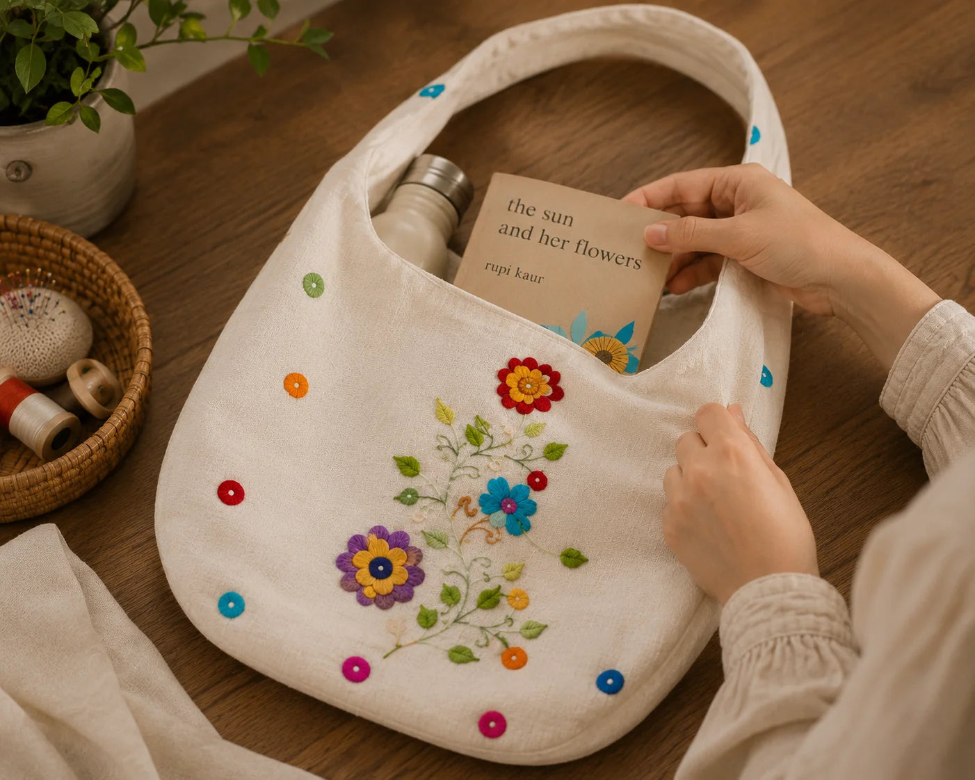 Hand Stitch Ladies Side Bag – Blossom of Life