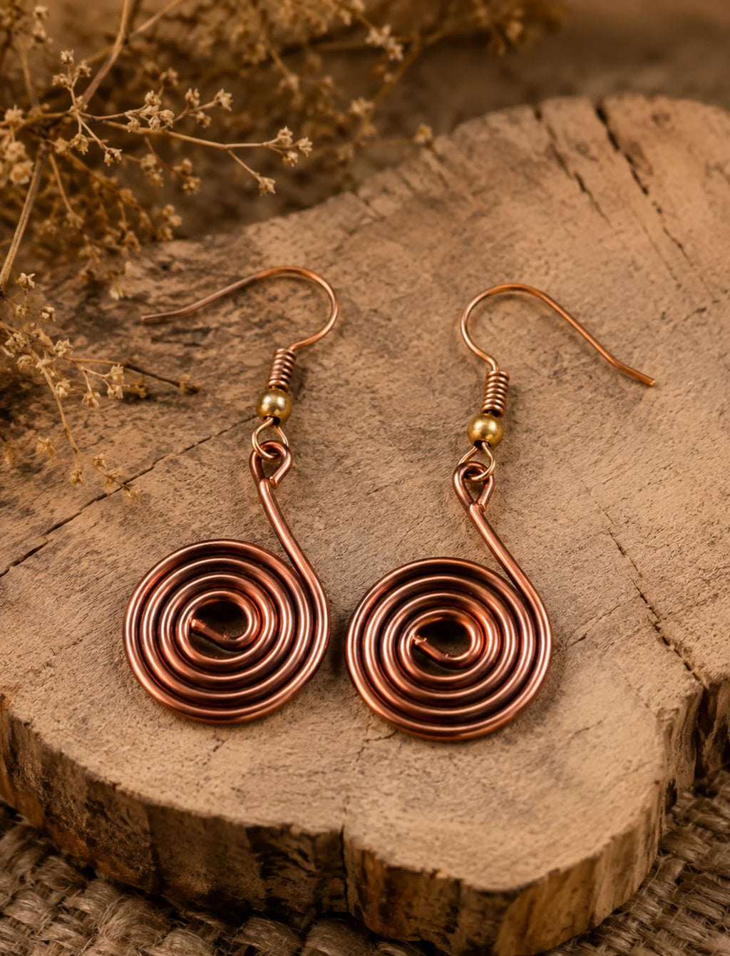 Copper Handmade Earring – Circle of Nature