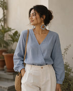 Recycled Denim Handmade Earring – Blue Memories