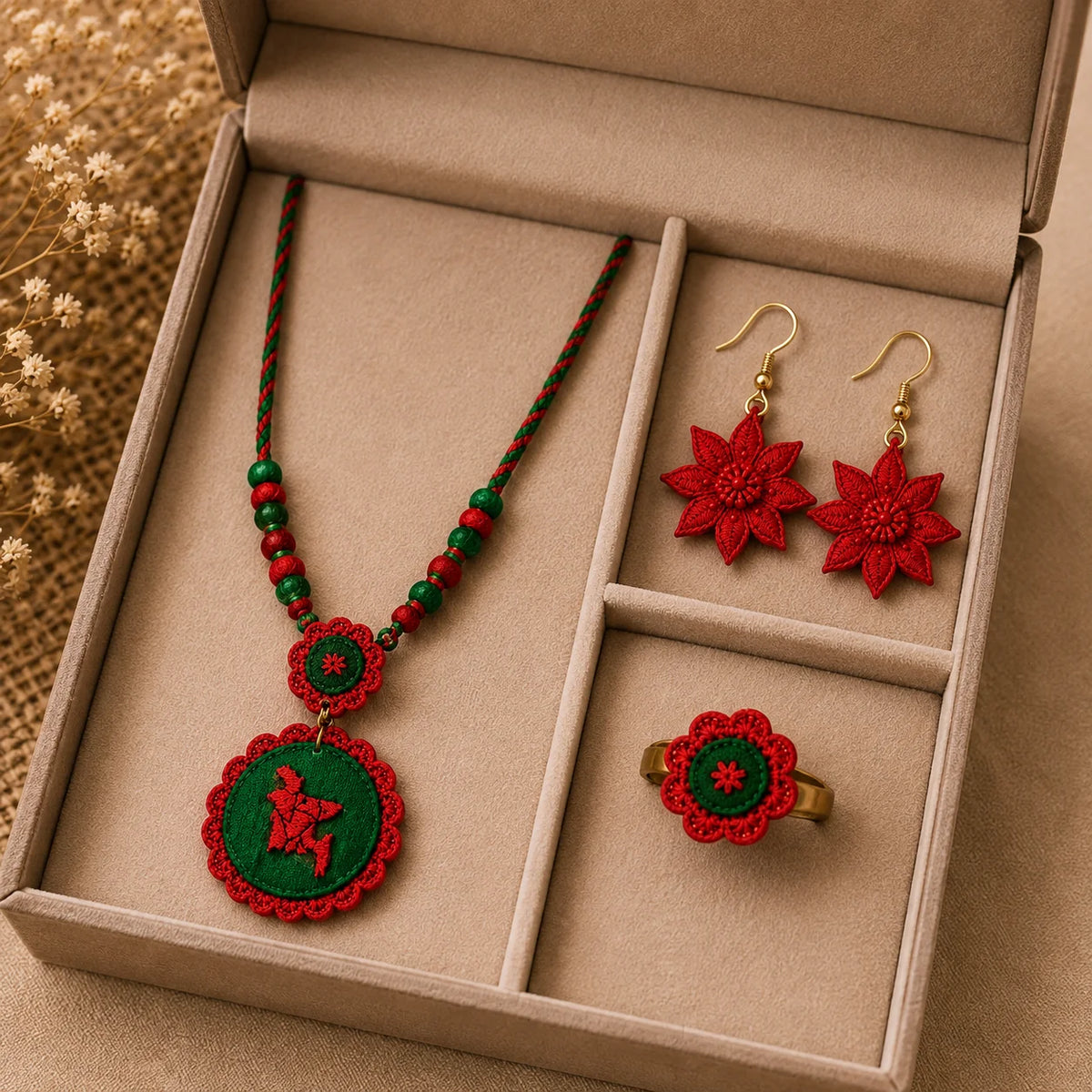 Wooden Handmade Jewelry Set – Banglar Rong