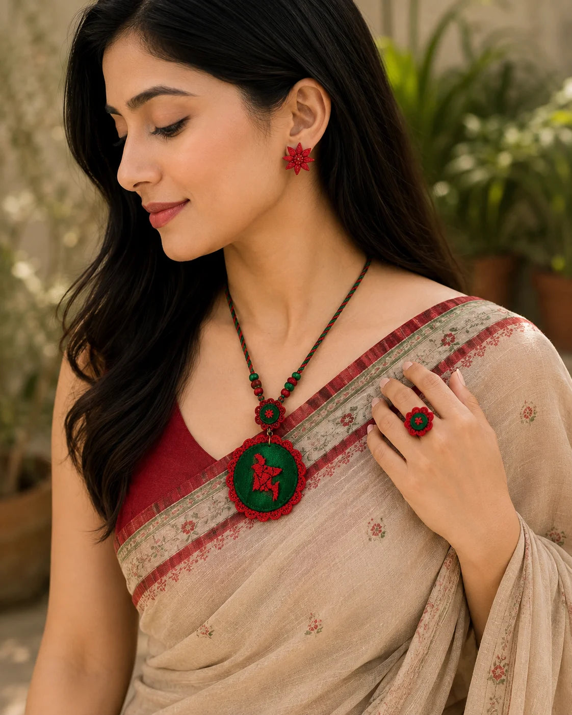 Wooden Handmade Jewelry Set – Banglar Rong