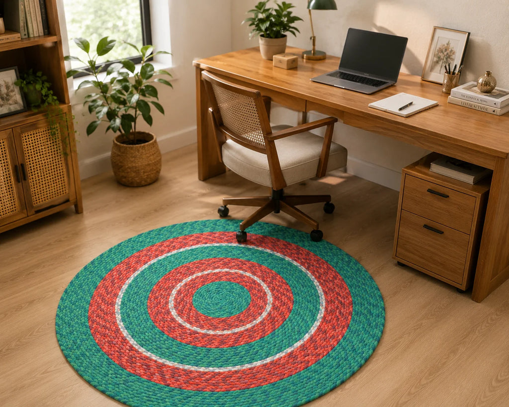 Jute Floor Rug – Circle Harmony