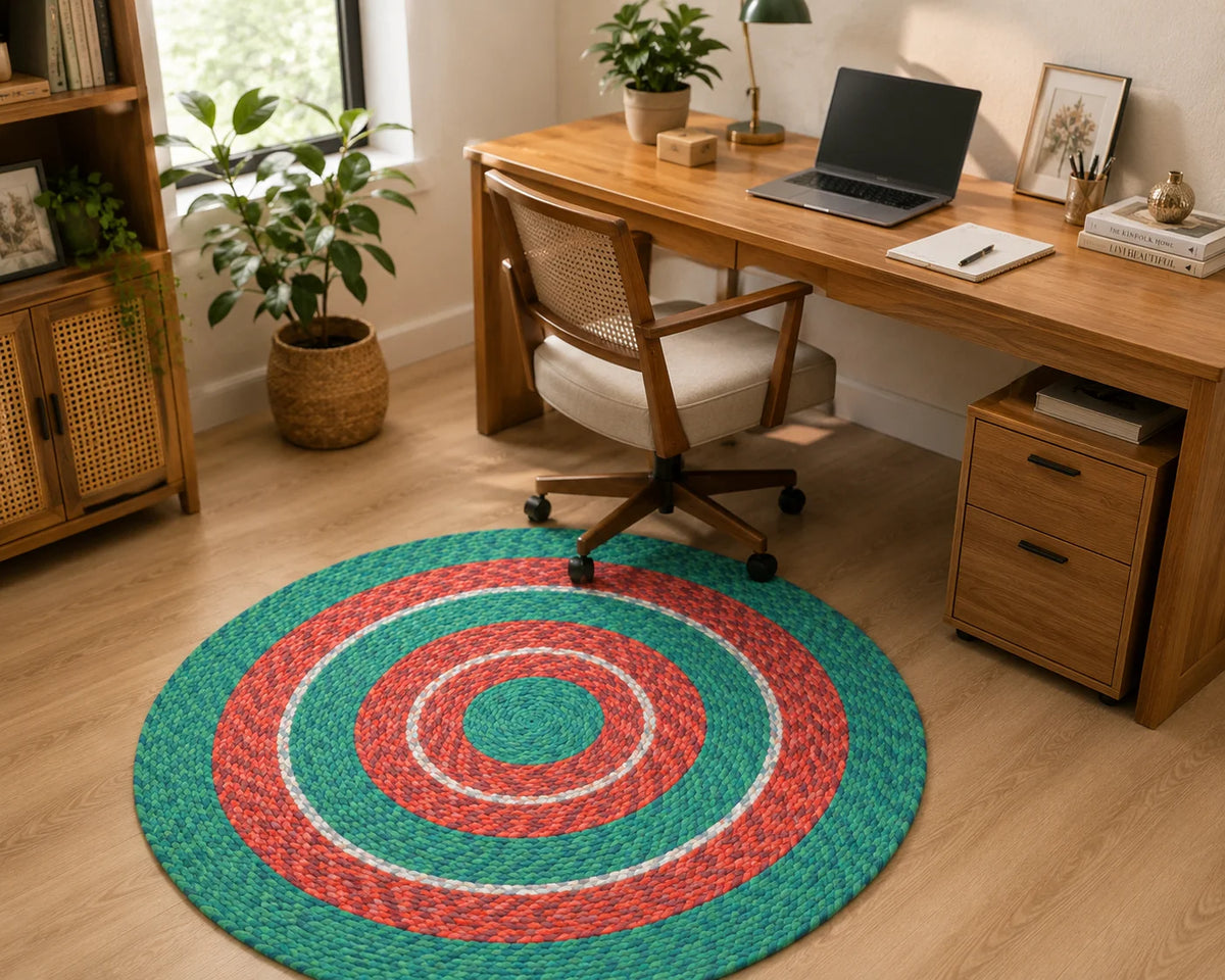 Jute Floor Rug – Circle Harmony