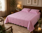 Hand Stitch Bed Cover Set – Pink Blossom Garden