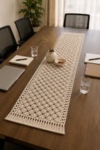 Macrame Table Runner – Natural Elegance