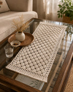 Macrame Table Runner – Natural Elegance