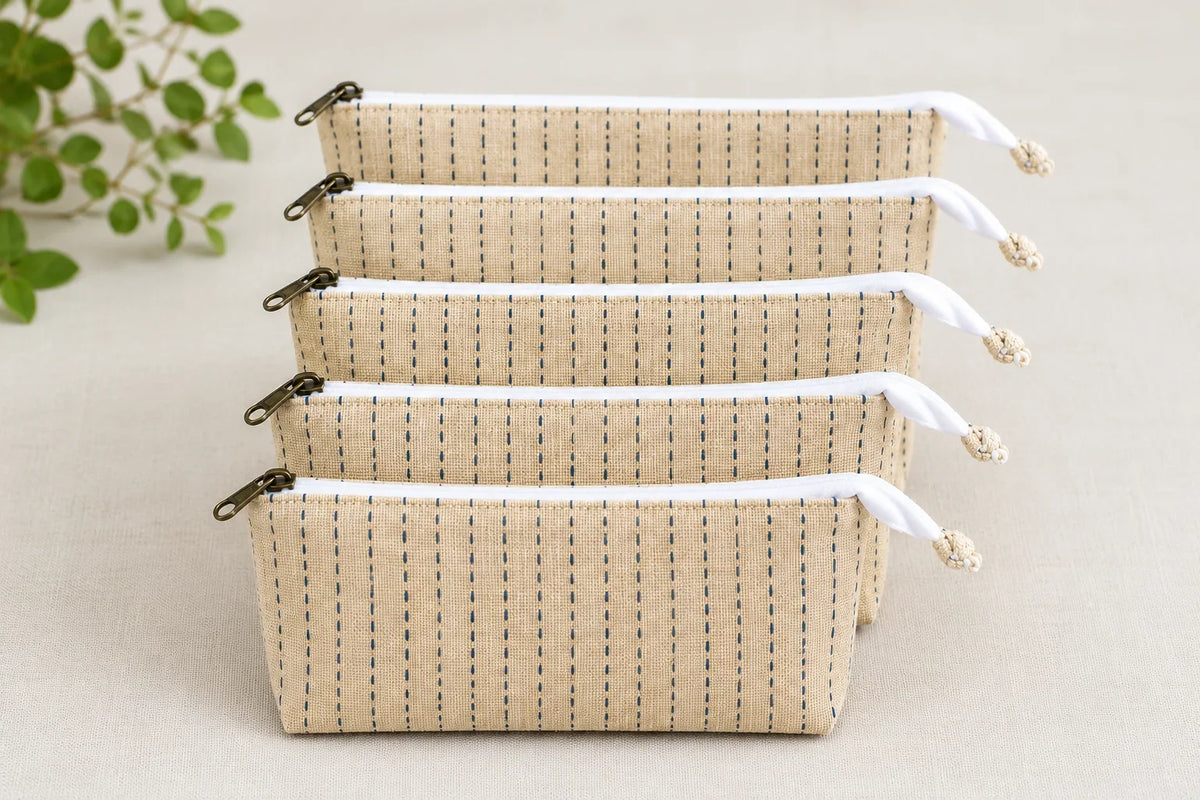 Hand Stitch Pouch Set – Simple Grace