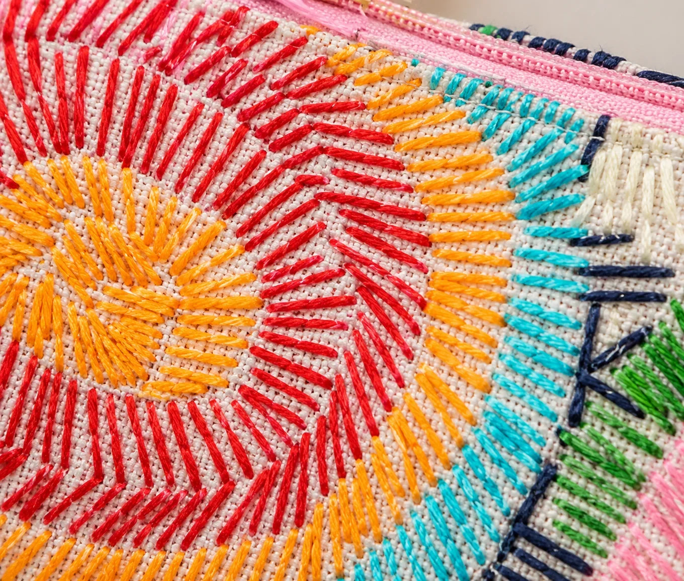 Hand Stitch Pouch – Waves of Happiness