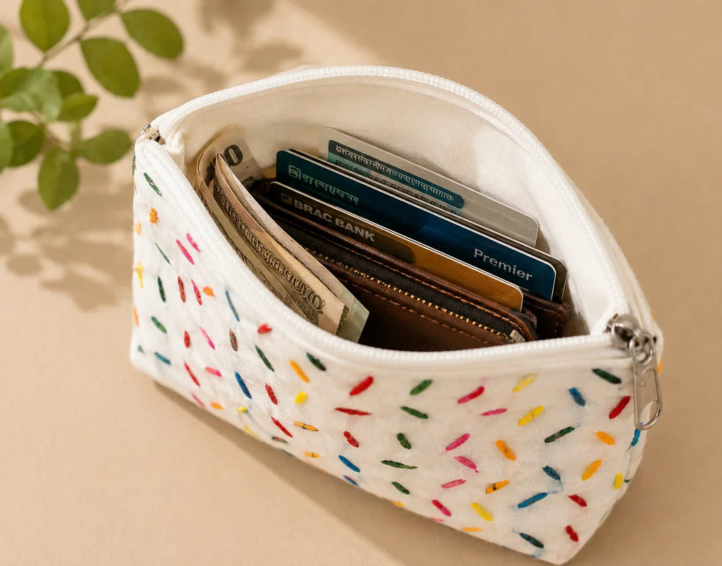 Hand Stitch Pocket Pouch – Simple Happiness