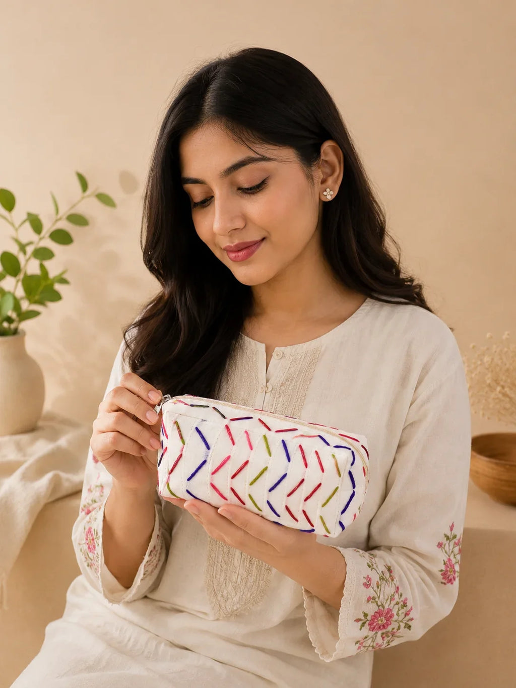 Hand Pouch-Bejoy Signature Stitch