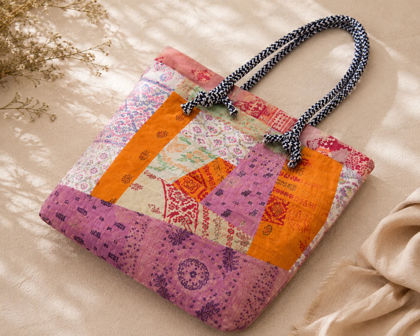 Recycle Fabric Ladies Tote Bag – Colorful Stories