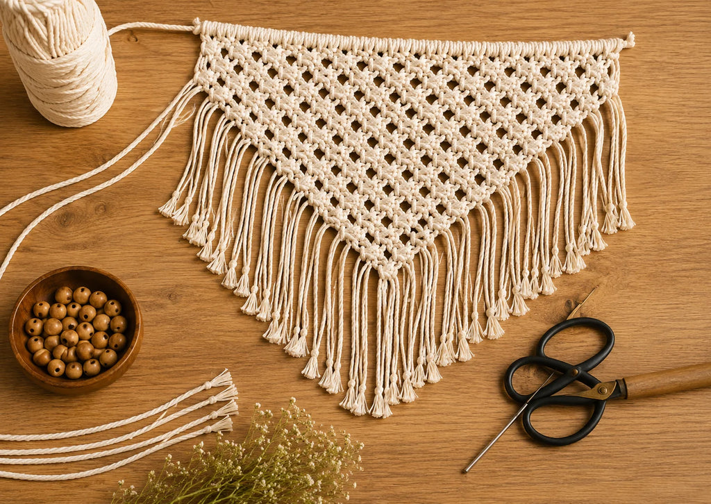 Macrame & Jute Fabric Hand Bag