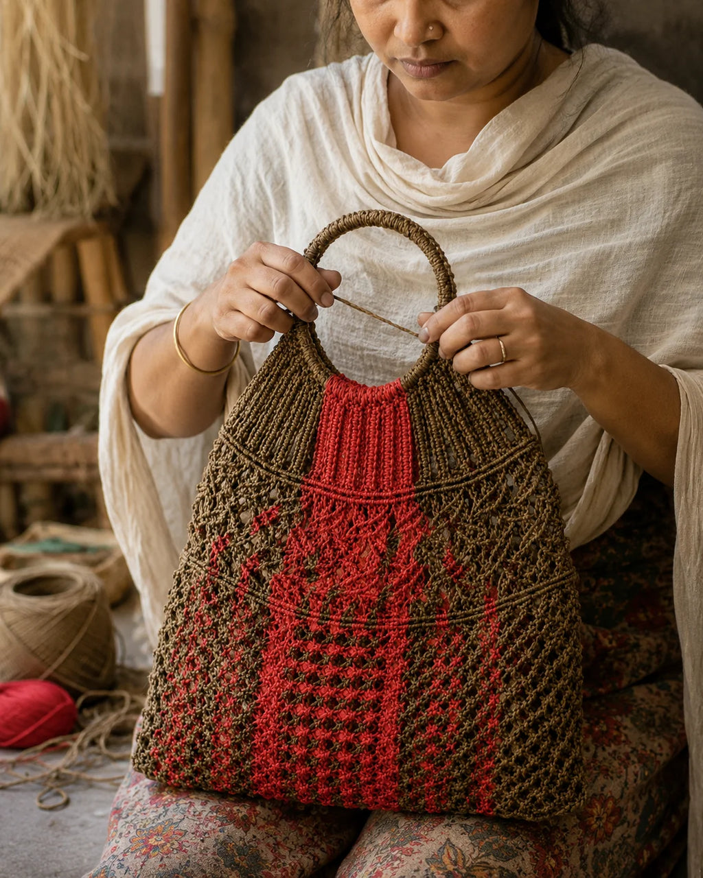 Jute Ladies Hand Bag – Courage Bloom