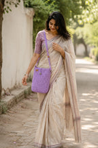 Macrame Ladies Side Bag – Lavender Dreams