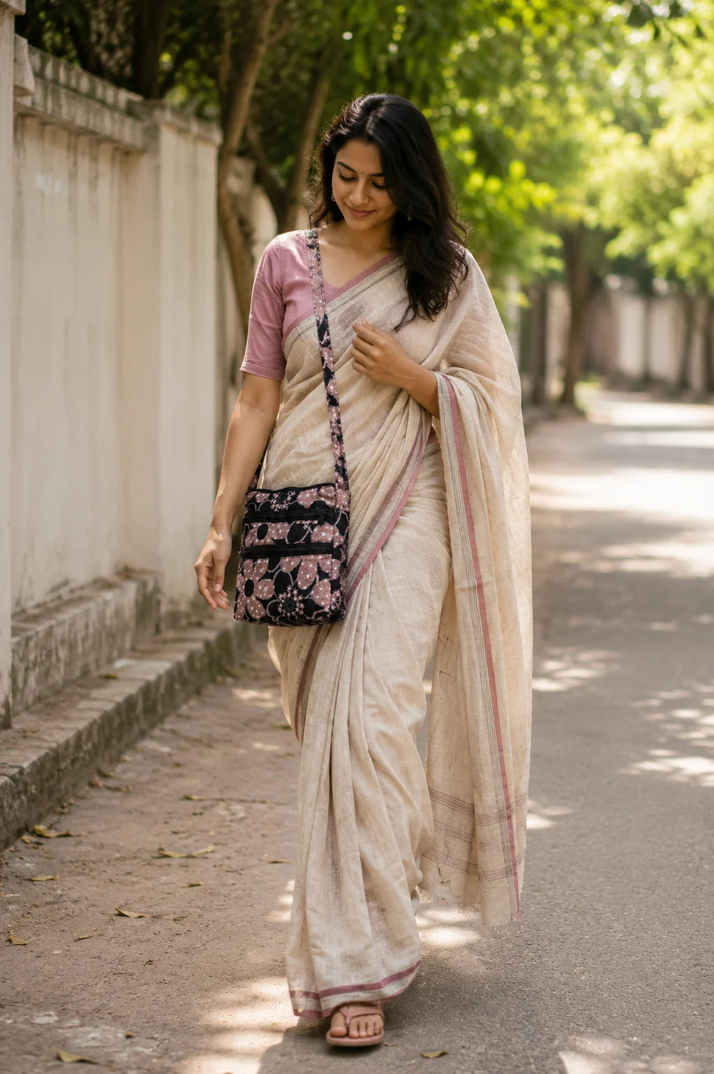 Printed Fabric Crossbody Bag – Blooming Journey
