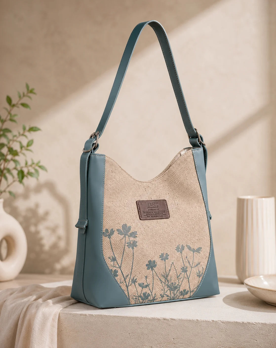 Leather & Juco Ladies Side Bag – Everyday Elegance