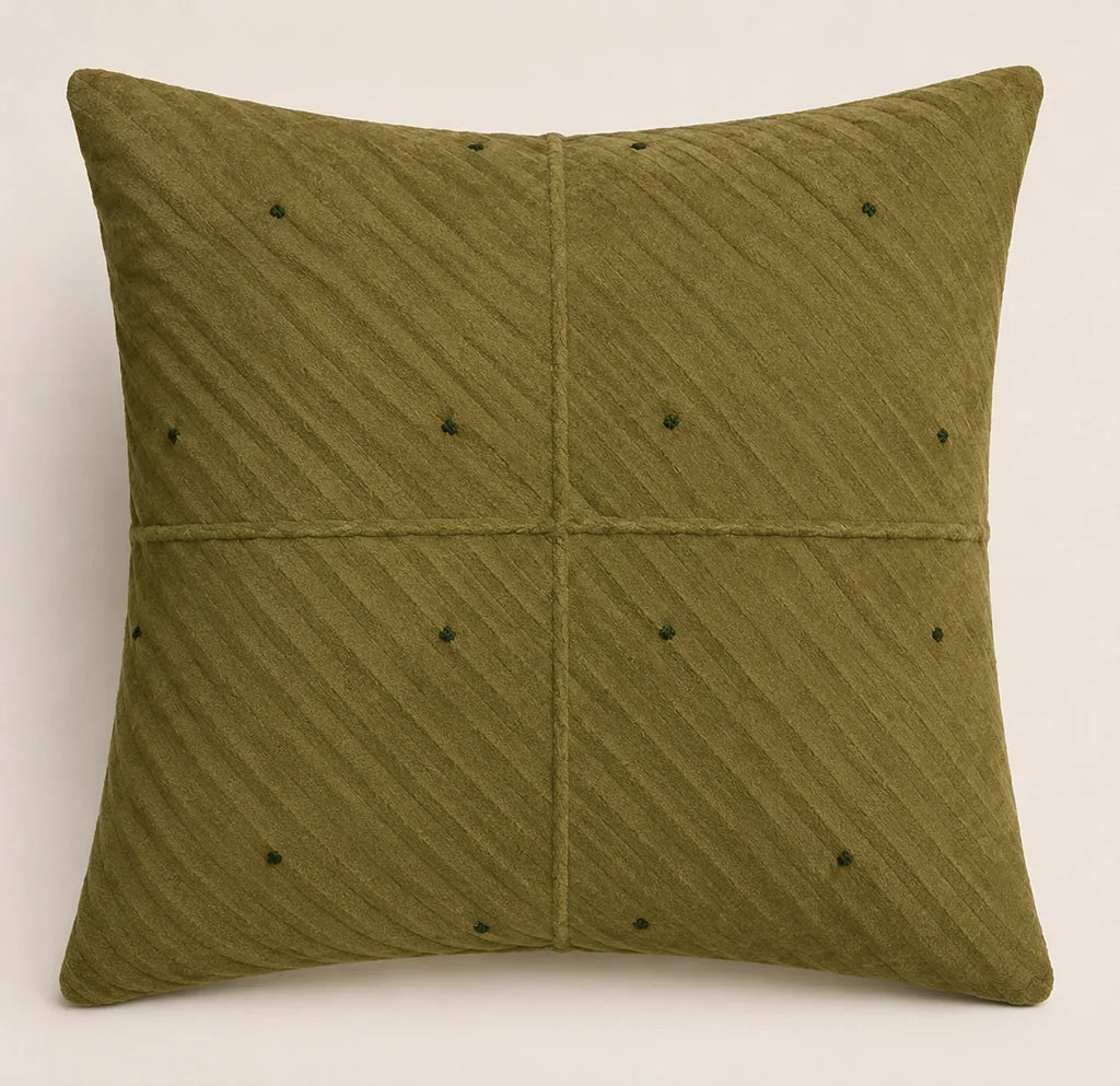 Handstitch Cushion - Coral Grace