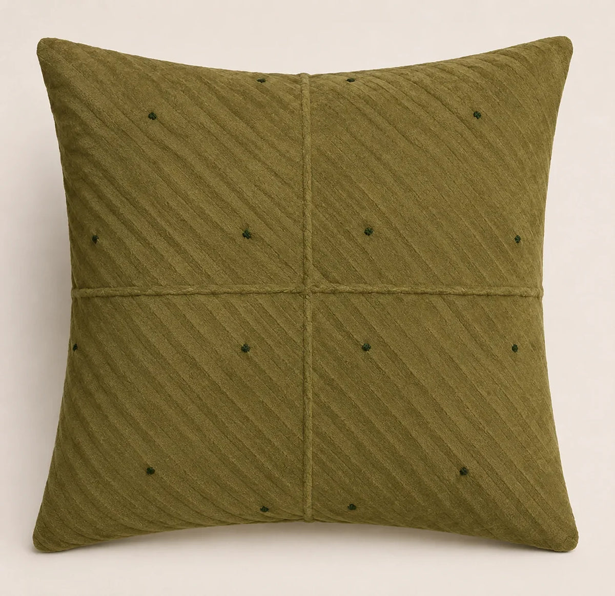 Handstitch Cushion - Coral Grace