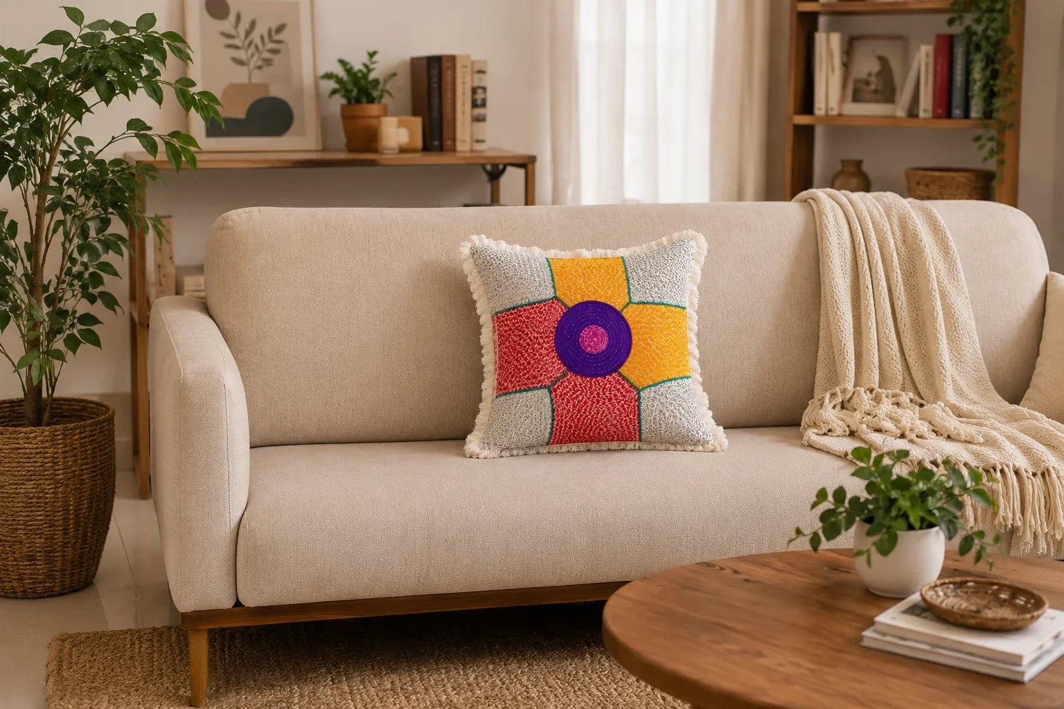 Handstitch Cushion – Color Block Collection