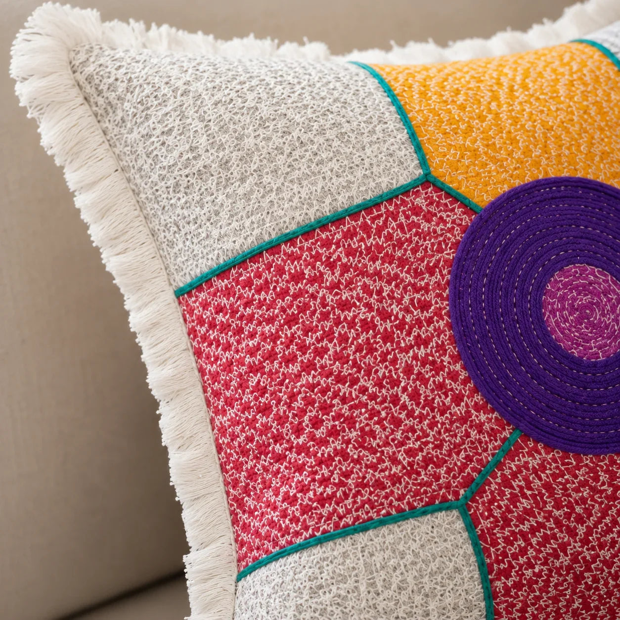 Handstitch Cushion – Color Block Collection