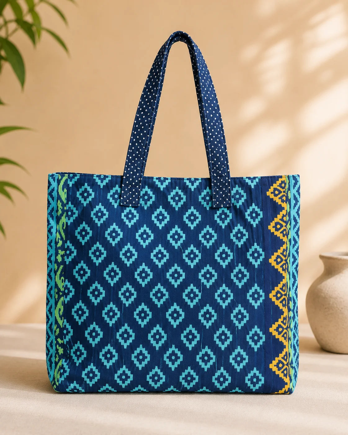Printed Fabric Ladies Tote Bag – Ocean Harmony