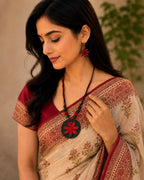 Wooden Handmade Jewelry Set – Banglar Phool