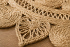 Handmade Jute Floor Rug – Natural Bloom