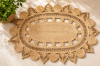 Handmade Jute Floor Rug – Natural Bloom