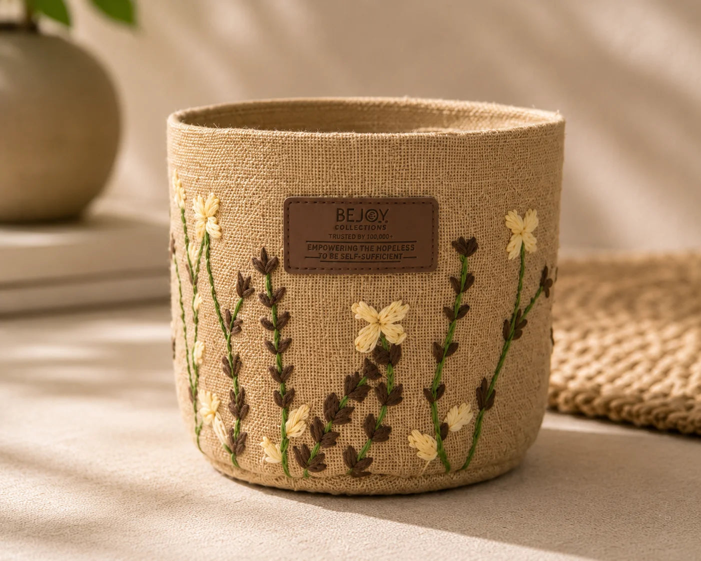 Handstitch Home Decor – Jute Garden Pot