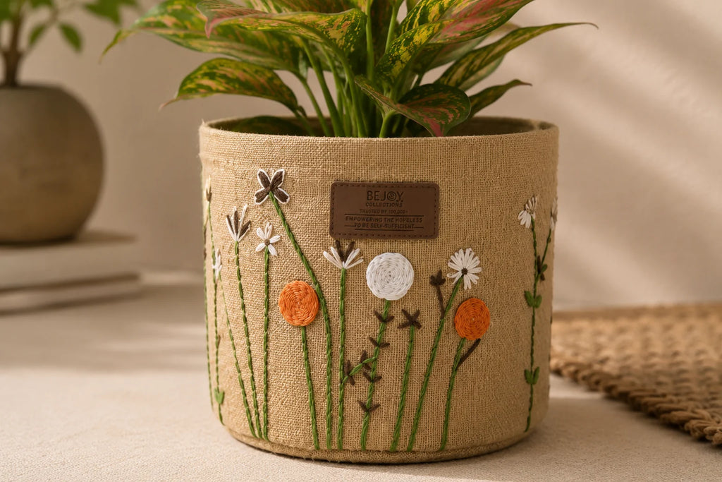 Handstitch Home Decor – Jute Garden Pot