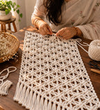 Macrame Table Runner – Natural Elegance