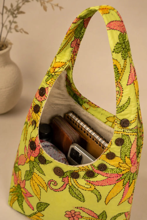 Hand Stitch Ladies Side Bag – Nature’s Harmony