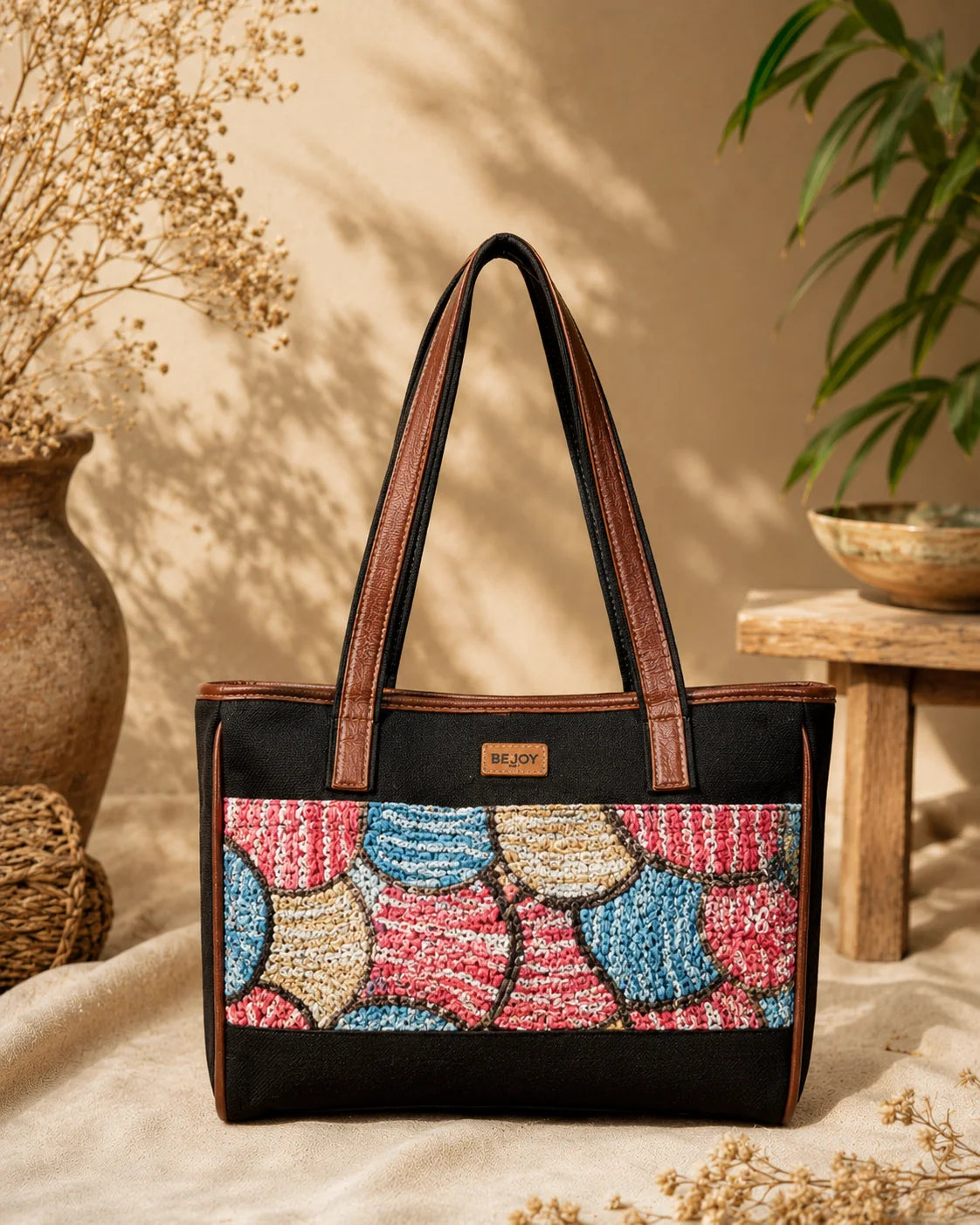 Hand Stitch Juco Ladies Bag – Colors of Happiness