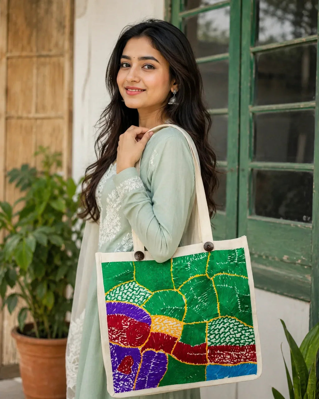 Pure Hand Stitch Ladies Side Bag – Garden of Hope