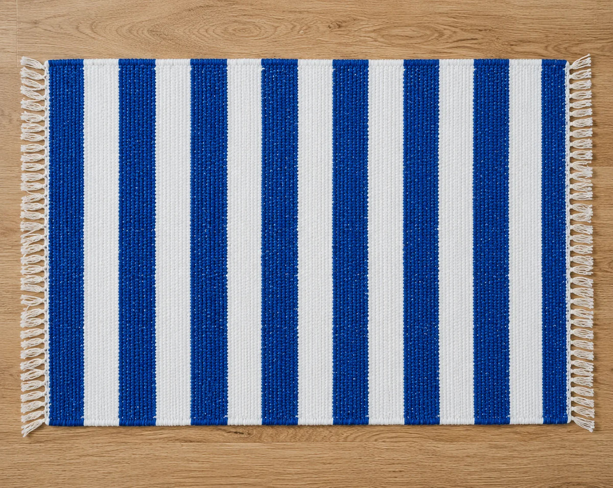 Handmade Cotton Floor Rug – Classic Stripes
