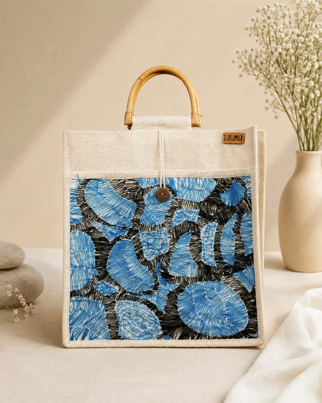 Hand Stitch Jute Ladies Hand Bag – Colors of Creation