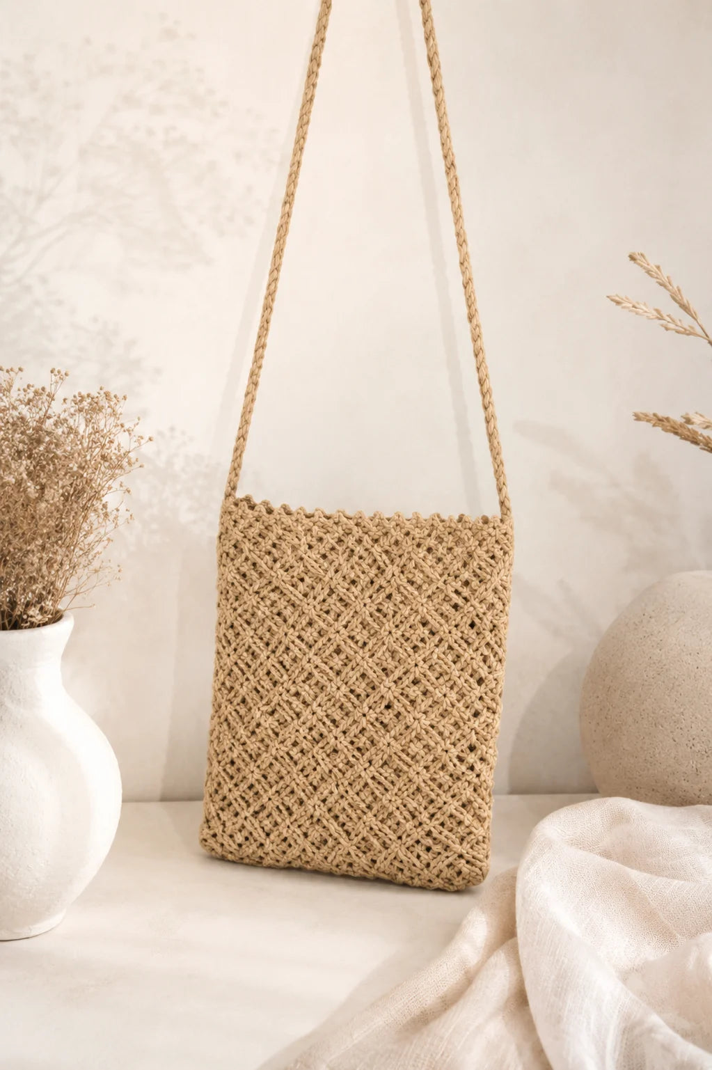 Jute Rope Crossbody Bag – Natural Harmony
