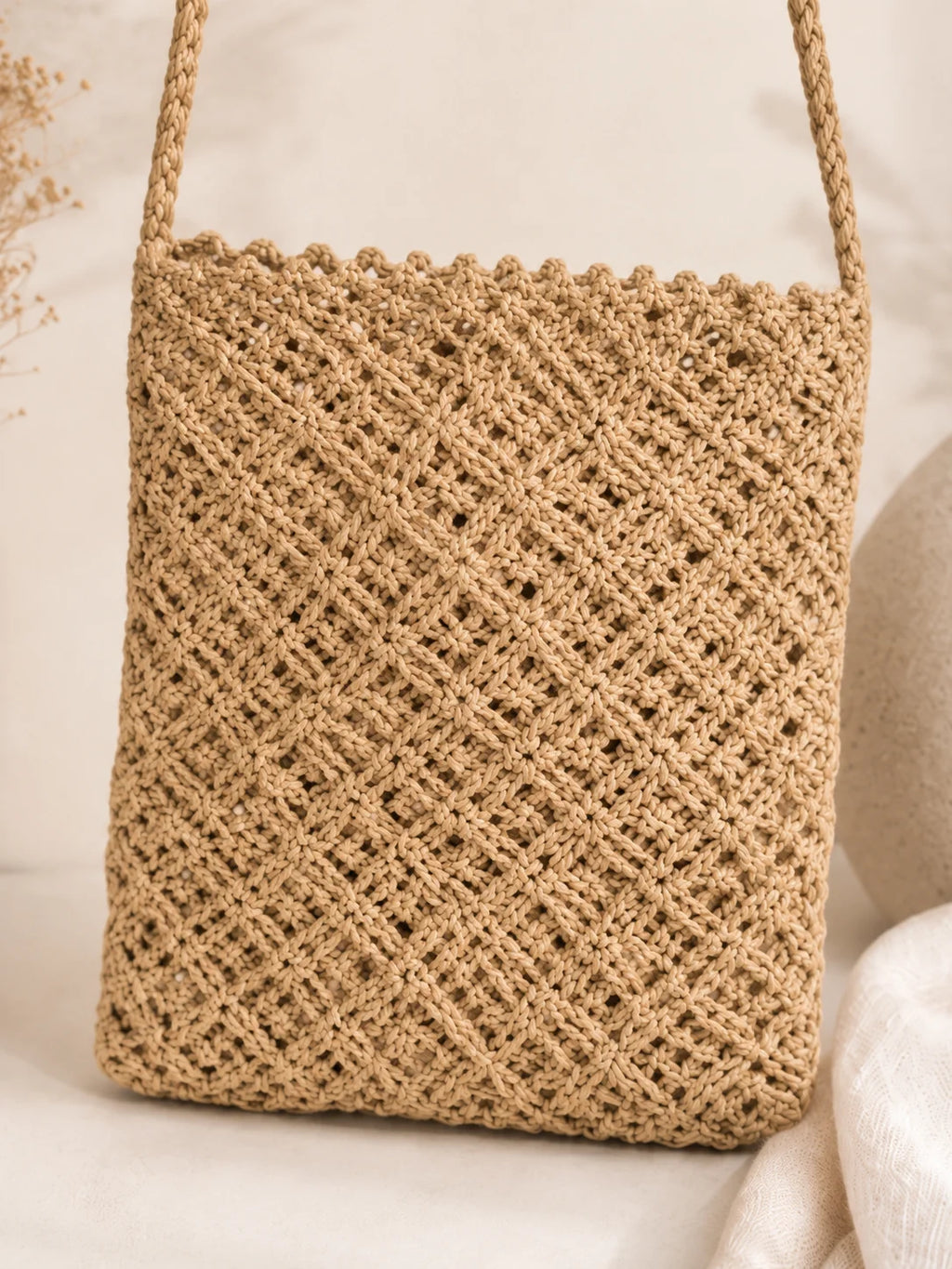 Jute Rope Crossbody Bag – Natural Harmony
