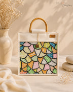 Hand Stitch Jute Ladies Hand Bag – Colors of Creation