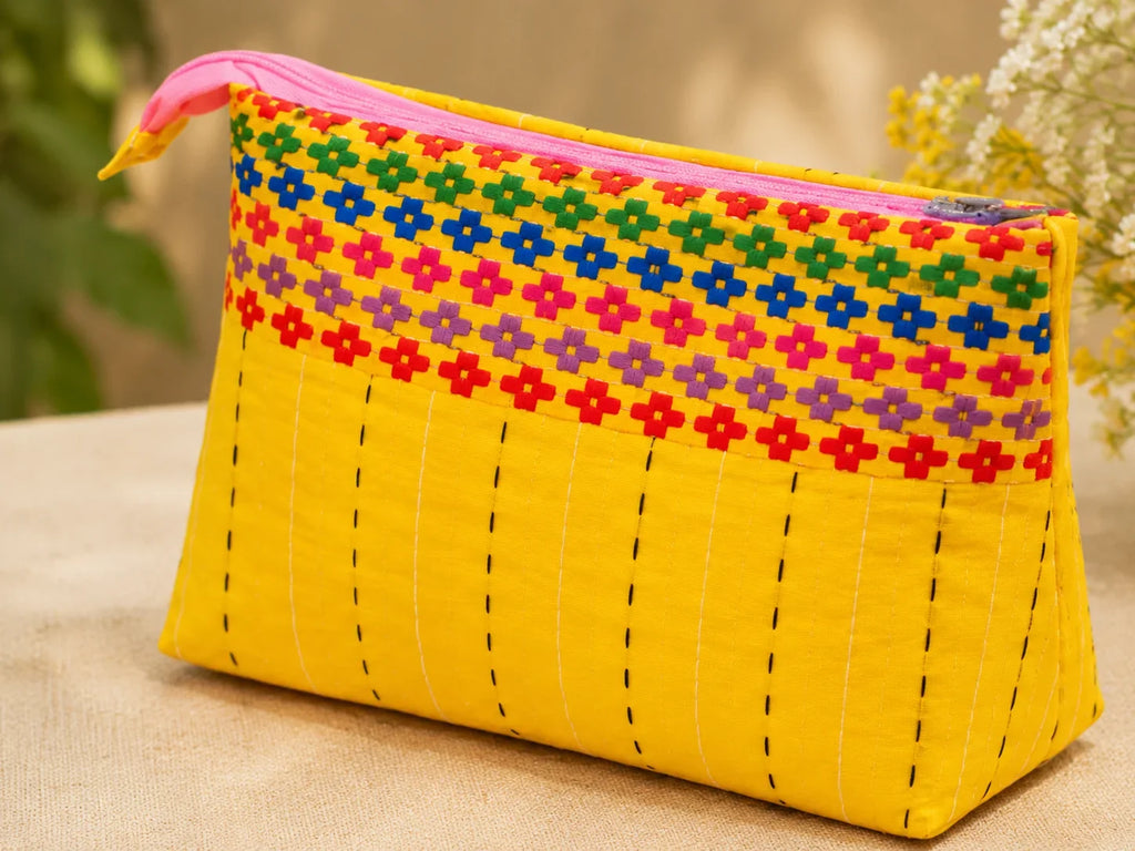 Hand Stitch Pouch Set – Golden Happiness