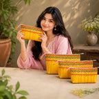 Hand Stitch Pouch Set – Golden Happiness