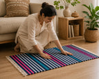 Handmade Cotton Floor Rug – Classic Stripes