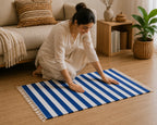 Handmade Cotton Floor Rug – Classic Stripes