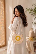 Jute Ladies Side Bag – Sunshine Bloom