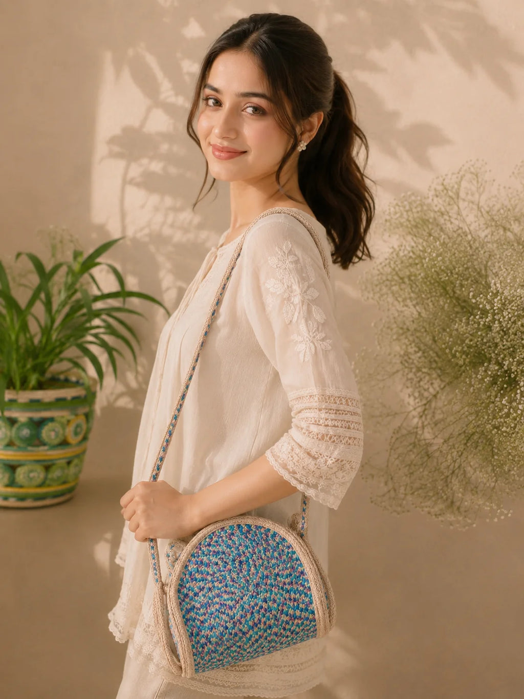 Jute Ladies Side Bag – Ocean of Joy