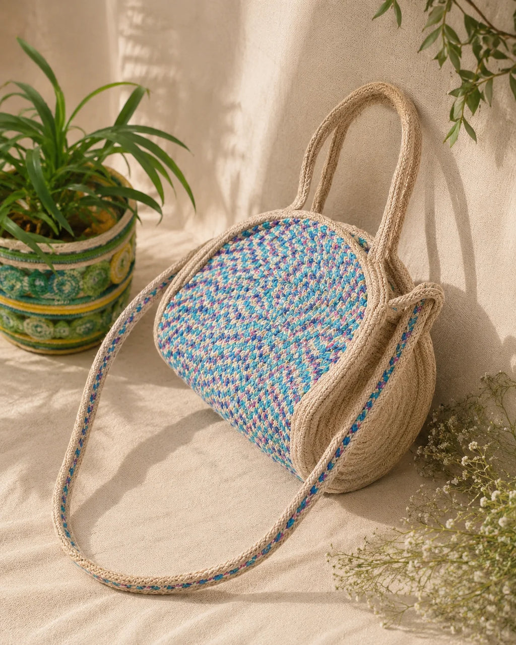 Jute Ladies Side Bag – Ocean of Joy
