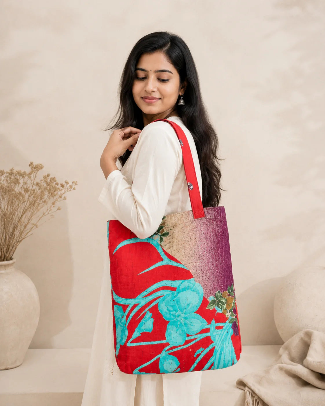 Recycle Fabric Ladies Tote Bag – Blooming Courage